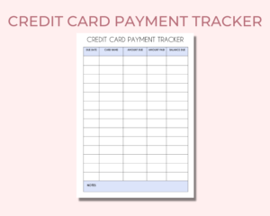Credit Card Payment Tracker
